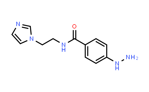 CAS No. 1341324-23-9, N-(2-(1H-Imidazol-1-yl)ethyl)-4-hydrazinylbenzamide