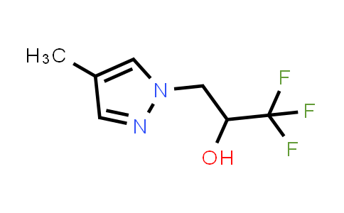 CAS No. 1341486-74-5, 1,1,1-Trifluoro-3-(4-methyl-1H-pyrazol-1-yl)propan-2-ol