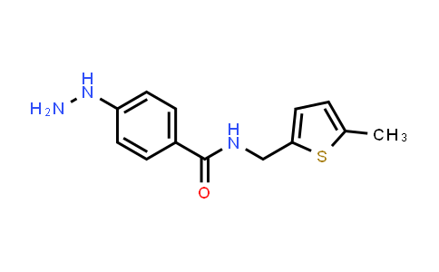 CAS No. 1342280-34-5, 4-Hydrazinyl-N-((5-methylthiophen-2-yl)methyl)benzamide