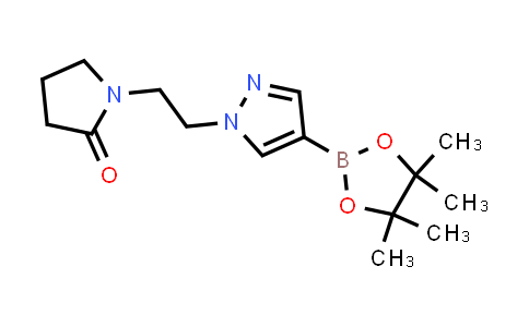 CAS No. 1342834-87-0, 1-{2-[4-(Tetramethyl-1,3,2-dioxaborolan-2-yl)-1H-pyrazol-1-yl]ethyl}pyrrolidin-2-one