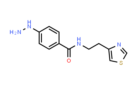 CAS No. 1342872-76-7, 4-Hydrazinyl-N-(2-(thiazol-4-yl)ethyl)benzamide