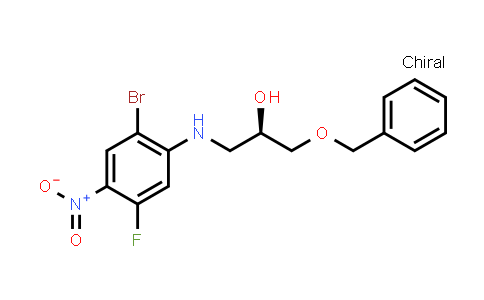 CAS No. 1342896-73-4, 2-Propanol, 1-[(2-bromo-5-fluoro-4-nitrophenyl)amino]-3-(phenylmethoxy)-, (2R)-