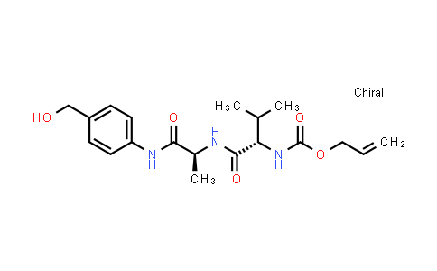 CAS No. 1343407-91-9, Allyl ((S)-1-(((S)-1-((4-(hydroxymethyl)phenyl)amino)-1-oxopropan-2-yl)amino)-3-methyl-1-oxobutan-2-yl)carbamate