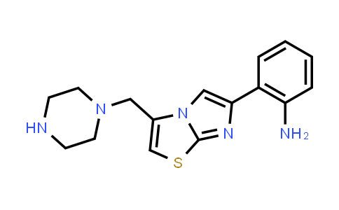 CAS No. 1344033-97-1, 2-(3-(Piperazin-1-ylmethyl)imidazo[2,1-b]thiazol-6-yl)aniline