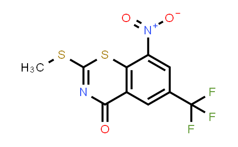 CAS No. 1344087-73-5, 2-(Methylthio)-8-nitro-6-(trifluoromethyl)-4H-benzo[e][1,3]thiazin-4-one