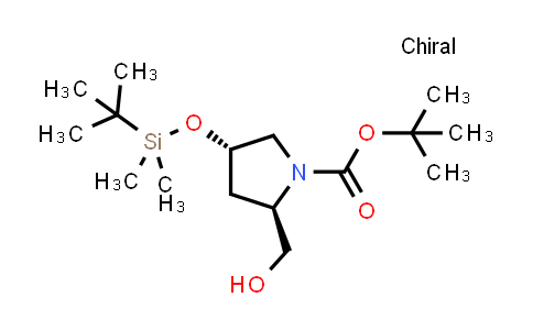 CAS No. 134441-72-8, (2R,4S)-tert-Butyl 4-((tert-butyldimethylsilyl)oxy)-2-(hydroxymethyl)pyrrolidine-1-carboxylate