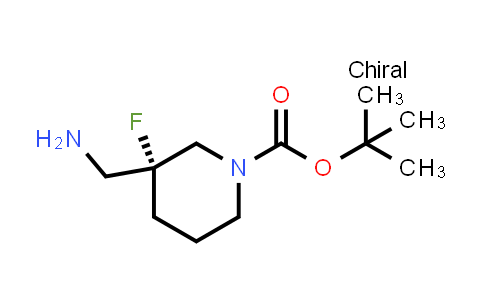 CAS No. 1345456-44-1, tert-Butyl (R)-3-(aminomethyl)-3-fluoropiperidine-1-carboxylate