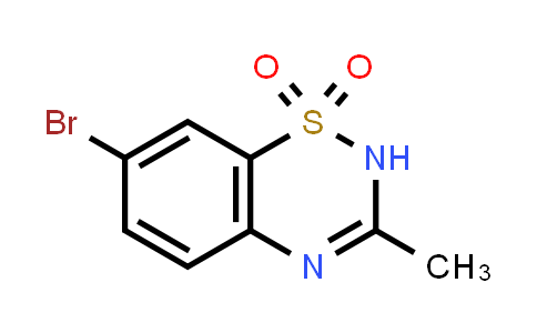 CAS No. 13460-15-6, 7-Bromo-3-methyl-2H-benzo[e][1,2,4]thiadiazine 1,1-dioxide