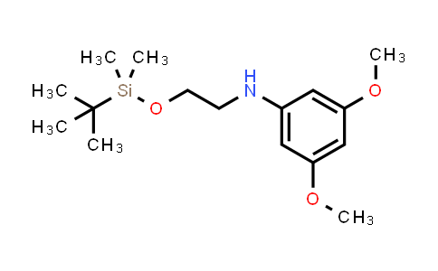 CAS No. 1346245-09-7, N-(2-((tert-Butyldimethylsilyl)oxy)ethyl)-3,5-dimethoxyaniline