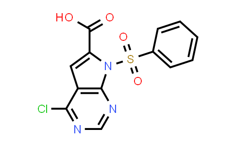 CAS No. 1346447-16-2, 4-Chloro-7-(phenylsulfonyl)-7H-pyrrolo-[2,3-d]pyrimidine-6-carboxylic acid