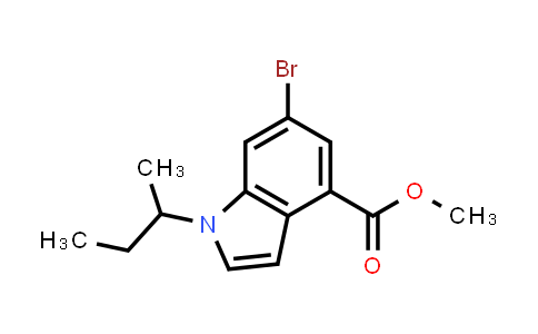 CAS No. 1346576-37-1, Methyl 6-bromo-1-(sec-butyl)-1H-indole-4-carboxylate