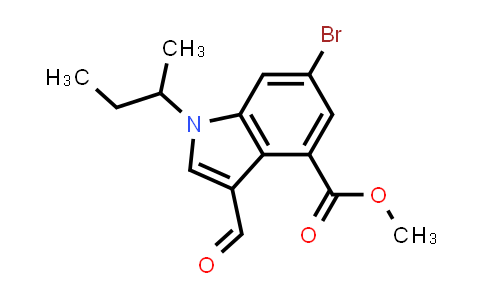 CAS No. 1346576-38-2, Methyl 6-bromo-1-(sec-butyl)-3-formyl-1H-indole-4-carboxylate