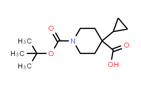 CAS No. 1346599-08-3, 1-(tert-Butoxycarbonyl)-4-cyclopropyl-4-piperidinecarboxylic acid