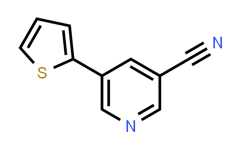 CAS No. 1346687-10-2, 5-(Thiophen-2-yl)pyridine-3-carbonitrile