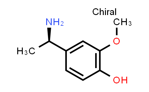CAS No. 134855-95-1, Phenol, 4-(1-aminoethyl)-2-methoxy-, (R)- (9CI)
