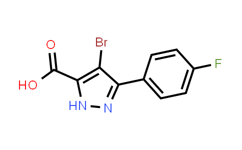 CAS No. 1350443-31-0, 4-Bromo-3-(4-fluorophenyl)-1H-pyrazole-5-carboxylic acid
