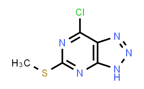 CAS No. 1350563-63-1, 7-Chloro-5-(methylthio)-3H-[1,2,3]triazolo[4,5-d]pyrimidine