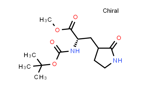 CAS No. 1350624-45-1, Methyl (2S)-2-((tert-butoxycarbonyl)amino)-3-(2-oxopyrrolidin-3-yl)propanoate