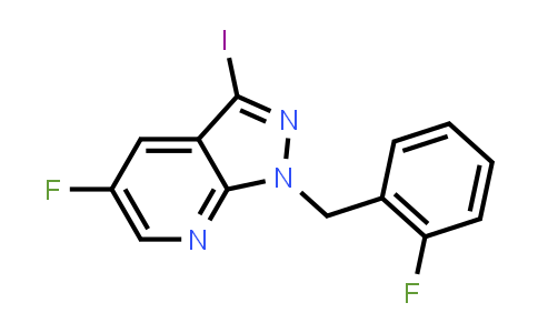 CAS No. 1350653-24-5, 5-Fluoro-1-(2-fluorobenzyl)-3-iodo-1H-pyrazolo[3,4-b]pyridine