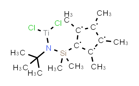 CAS No. 135072-61-6, Dichloro[N-(1,1-dimethylethyl)-1,1-dimethyl-1-[(1,2,3,4,5-η)-2,3,4,5-tetramethyl-2,4-cyclopentadien-1-yl]silanaminato(2-)-κN]titanium