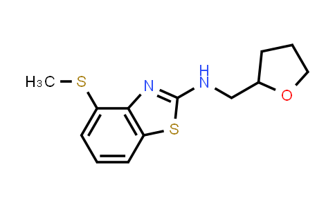 CAS No. 1350989-01-3, 4-(Methylthio)-N-(tetrahydrofuran-2-ylmethyl)-1,3-benzothiazol-2-amine
