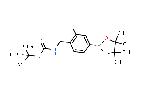 CAS No. 1351501-44-4, tert-Butyl (2-fluoro-4-(4,4,5,5-tetramethyl-1,3,2-dioxaborolan-2-yl)benzyl)carbamate