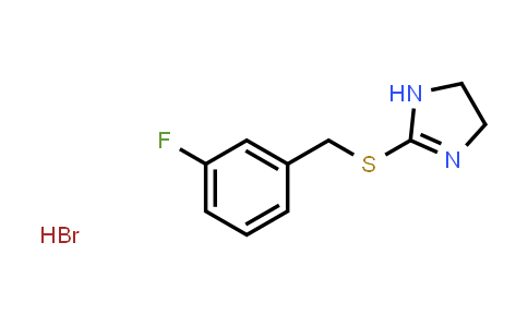 CAS No. 1351589-37-1, 2-[(3-Fluorobenzyl)thio]-4,5-dihydro-1H-imidazole hydrobromide