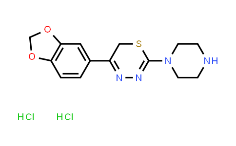 CAS No. 1351612-82-2, 5-(1,3-Benzodioxol-5-yl)-2-piperazin-1-yl-6H-1,3,4-thiadiazine dihydrochloride