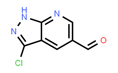 CAS No. 1351613-88-1, 3-Chloro-1H-pyrazolo[3,4-b]pyridine-5-carbaldehyde