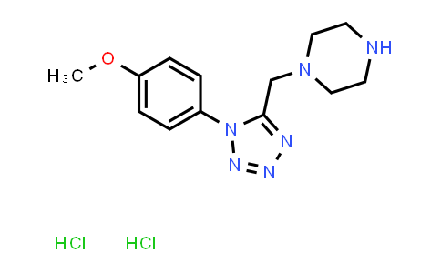CAS No. 1351643-53-2, 1-((1-(4-Methoxyphenyl)-1H-tetrazol-5-yl)methyl)piperazine dihydrochloride