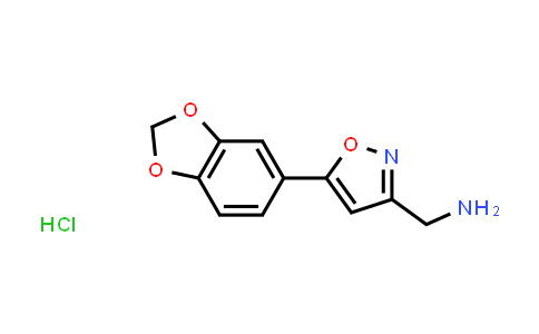 CAS No. 1351648-34-4, (5-(Benzo[d][1,3]dioxol-5-yl)isoxazol-3-yl)methanamine hydrochloride