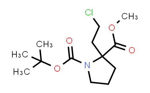 CAS No. 1351956-13-2, 1-tert-Butyl 2-methyl 2-(2-chloroethyl)pyrrolidine-1,2-dicarboxylate