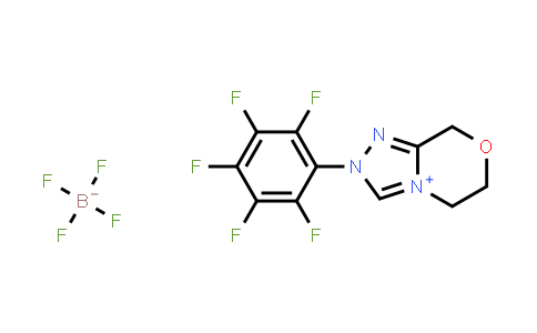 CAS No. 1352035-31-4, 2-(Perfluorophenyl)-2,5,6,8-tetrahydro-[1,2,4]triazolo[3,4-c][1,4]oxazin-4-ium tetrafluoroborate