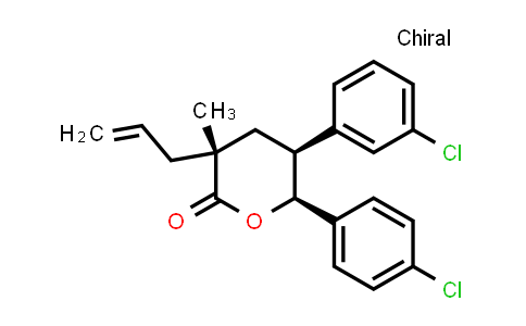 CAS No. 1352077-86-1, (3R,5S,6S)-3-Allyl-5-(3-chlorophenyl)-6-(4-chlorophenyl)-3-methyltetrahydro-2H-pyran-2-one