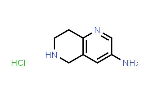 CAS No. 1353101-01-5, 5,6,7,8-Tetrahydro-1,6-naphthyridin-3-amine hydrochloride