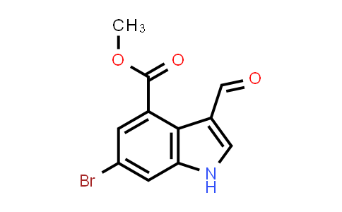 CAS No. 1353636-63-1, Methyl 6-bromo-3-formyl-1H-indole-4-carboxylate