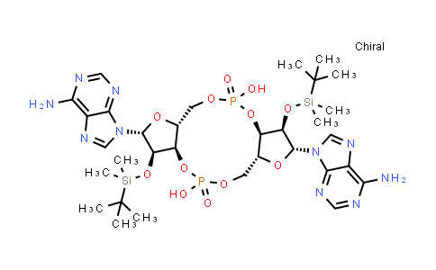 CAS No. 1353637-08-7, (2R,3R,3aR,7aR,9R,10R,10aR,14aR)-2,9-Bis(6-amino-9H-purin-9-yl)-3,10-bis((tert-butyldimethylsilyl)oxy)-5,12-dihydroxydecahydrodifuro[3,2-d:3',2'-j][1,3,7,9,2,8]tetraoxadiphosphacyclododecine 5,12-dioxide