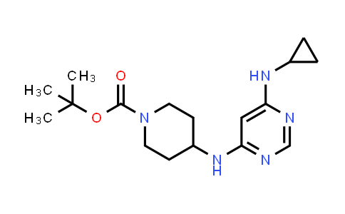 CAS No. 1353946-67-4, 4-(6-Cyclopropylamino-pyrimidin-4-ylamino)-piperidine-1-carboxylic acid tert-butyl ester