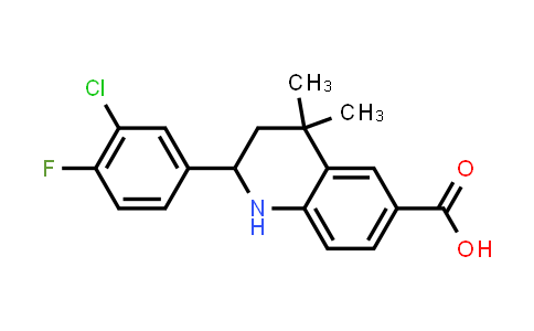 CAS No. 1353971-43-3, 2-(3-Chloro-4-fluorophenyl)-4,4-dimethyl-1,2,3,4-tetrahydroquinoline-6-carboxylic acid