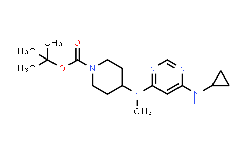 CAS No. 1353974-36-3, 4-[(6-Cyclopropylamino-pyrimidin-4-yl)-methyl-amino]-piperidine-1-carboxylic acid tert-butyl ester