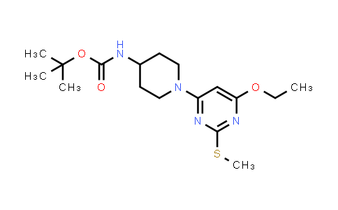 CAS No. 1353978-27-4, [1-(6-Ethoxy-2-methylsulfanyl-pyrimidin-4-yl)-piperidin-4-yl]-carbamic acid tert-butyl ester