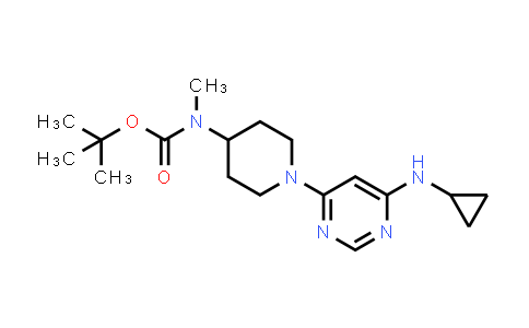 CAS No. 1353980-15-0, [1-(6-Cyclopropylamino-pyrimidin-4-yl)-piperidin-4-yl]-methyl-carbamic acid tert-butyl ester