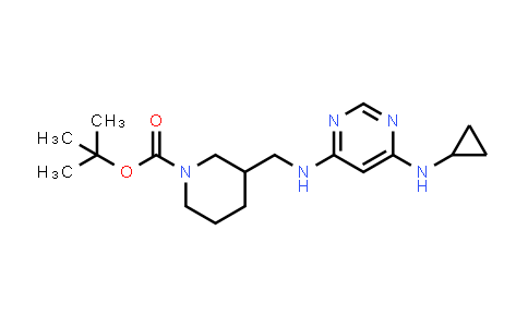 CAS No. 1353989-88-4, 3-[(6-Cyclopropylamino-pyrimidin-4-ylamino)-methyl]-piperidine-1-carboxylic acid tert-butyl ester