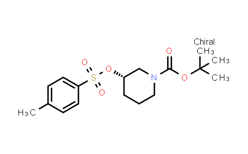 CAS No. 1353993-49-3, 1-Piperidinecarboxylic acid, 3-[[(4-methylphenyl)sulfonyl]oxy]-, 1,1-dimethylethyl ester, (3S)-
