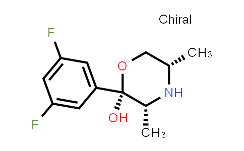 CAS No. 135413-54-6, 2-Morpholinol, 2-(3,5-difluorophenyl)-3,5-dimethyl-, (2R,3R,5S)-rel-