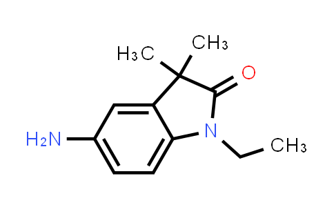 CAS No. 135437-78-4, 5-Amino-1-ethyl-3,3-dimethyl-2,3-dihydro-1H-indol-2-one