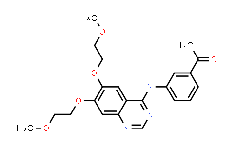 CAS No. 1354727-63-1, 1-(3-((6,7-Bis(2-methoxyethoxy)quinazolin-4-yl)amino)phenyl)ethan-1-one