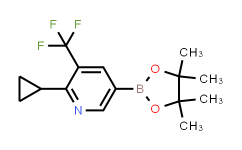 CAS No. 1355071-84-9, 2-Cyclopropyl-5-(4,4,5,5-tetramethyl-1,3,2-dioxaborolan-2-yl)-3-(trifluoromethyl)pyridine