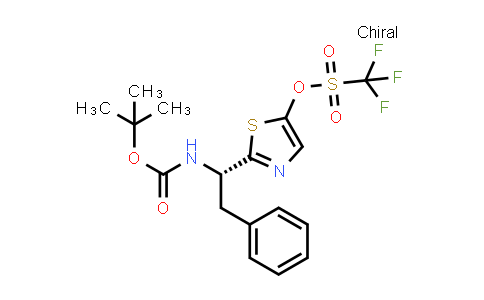 CAS No. 1355078-29-3, Methanesulfonic acid, 1,1,1-trifluoro-, 2-[(1S)-1-[[(1,1-dimethylethoxy)carbonyl]amino]-2-phenylethyl]-5-thiazolyl ester