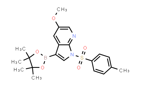 CAS No. 1355221-17-8, 5-Methoxy-3-(4,4,5,5-tetramethyl-1,3,2-dioxaborolan-2-yl)-1-tosyl-1H-pyrrolo[2,3-b]pyridine